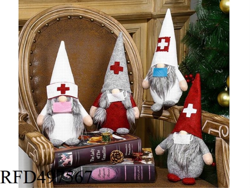 SANTA IN A MASK. - DOCTOR AND NURSE