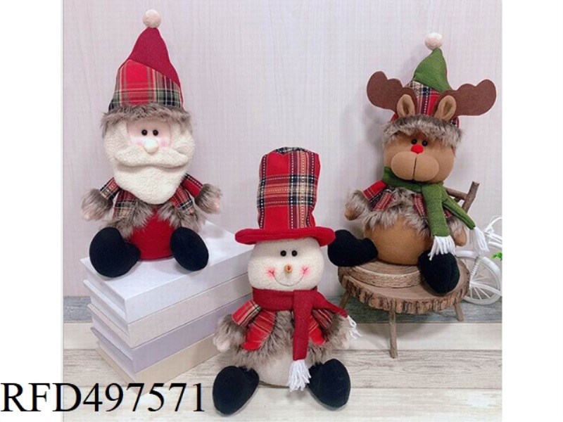 SITTING OLD MAN DEER SNOWMAN