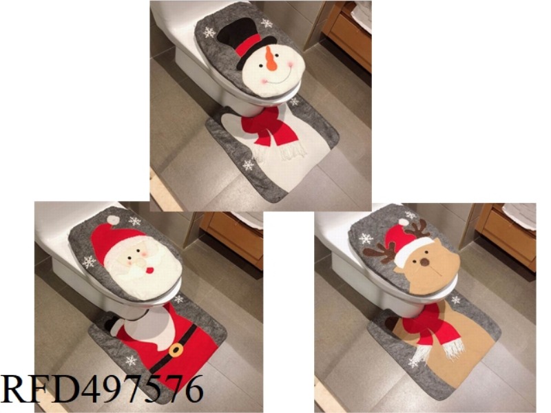 OLD MAN DEER TOILET SEAT AND FLOOR MAT
