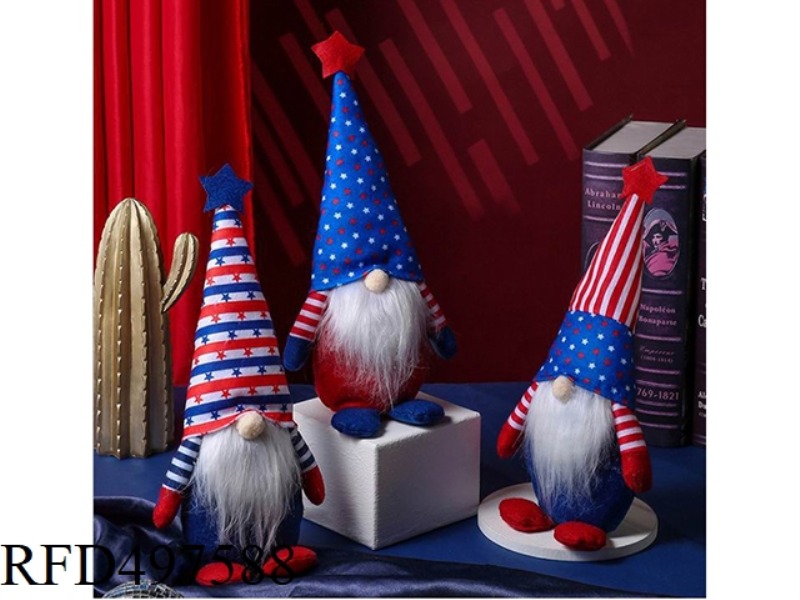 SITTING AMERICAN FOURTH OF JULY ORNAMENTS