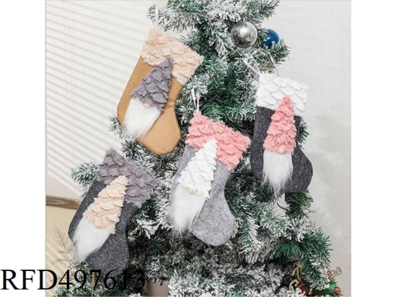CHRISTMAS STOCKING HANGING 12 PIECES/BAG