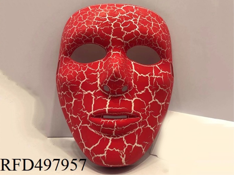 RED WHITE CRACK MASK B