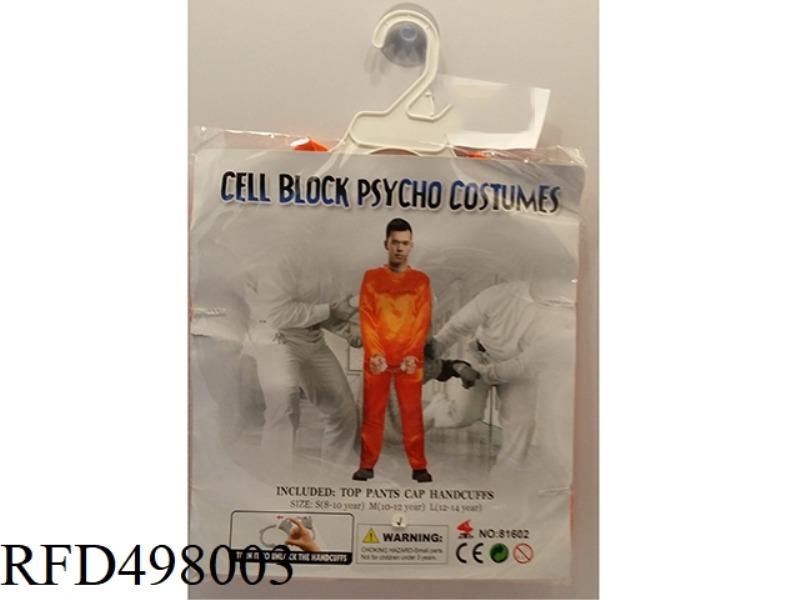 PSYCHO COSTUME WITH HANDCUFFS