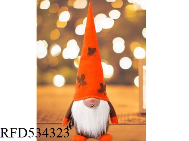 ORANGE HAT WITH WOOD FOR MEN