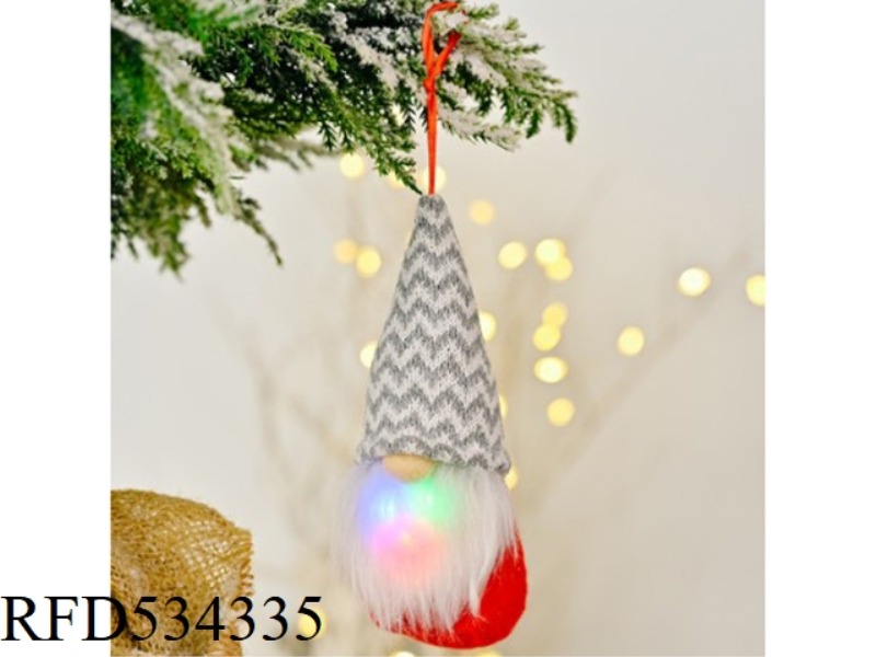 KNITTED PENDANT WITH LIGHT TYPE A GRAY