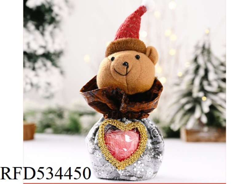 DRAW ROPE TRANSPARENT LOVE APPLE BAG BEAR