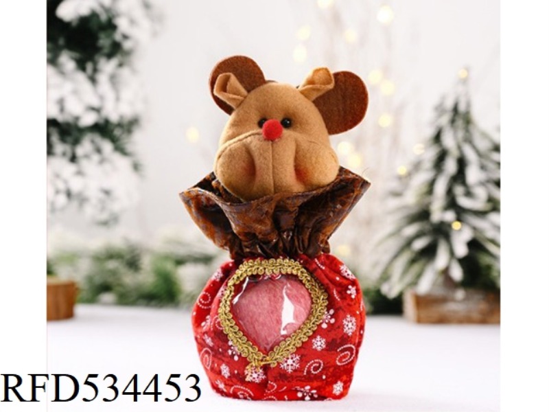 DRAW ROPE TRANSPARENT LOVE APPLE BAG ELK