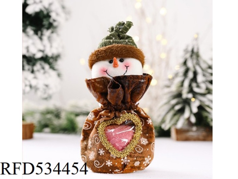 DRAW ROPE TRANSPARENT LOVE APPLE BAG SNOWMAN
