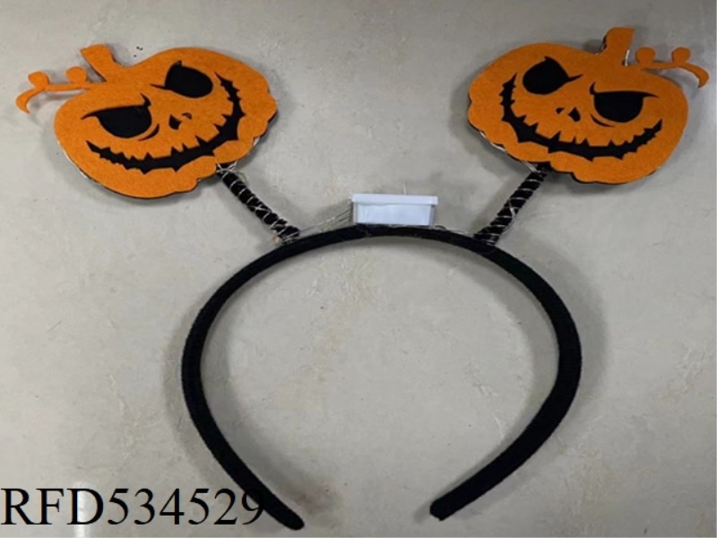 THE PUMPKIN HAS A LAMP CAP