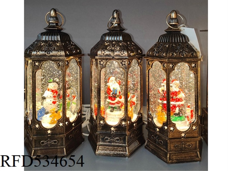 EXTERNAL ROTATING LARGE HEXAGONAL WIND LAMP INTERIOR, WATER INJECTION, WITH MUSIC WITH USB CABLE