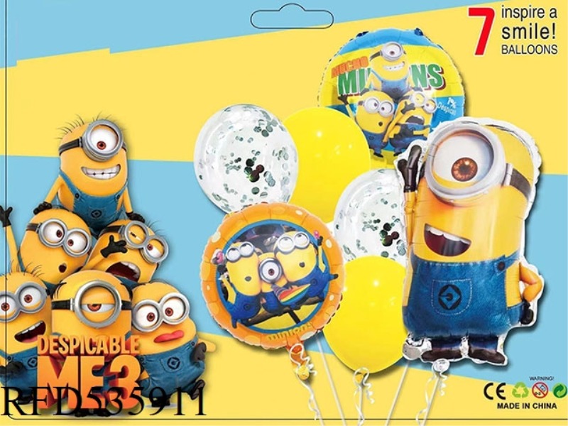 MINIONS 7PCS PARTY BALLOON ALUMINUM FILM SET