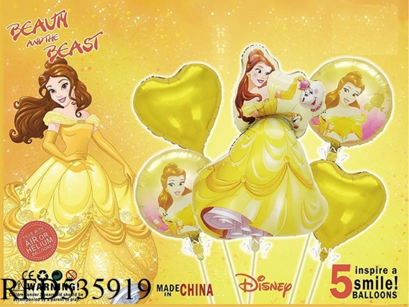 DISNEY PRINCESS 5PCS PARTY BALLOON ALUMINUM FILM SET