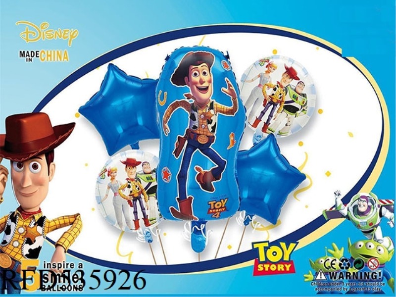 DISNEY TOY STORY 5PCS PARTY BALLOON ALUMINUM FILM SET