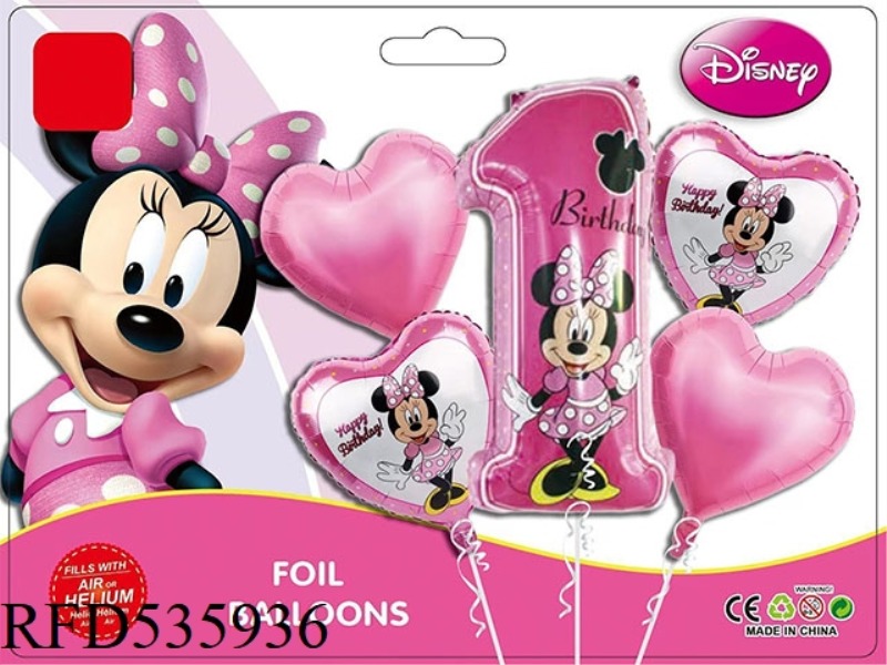 DISNEY MICKEY MINNIE 5PCS PARTY BALLOON ALUMINUM FILM SET