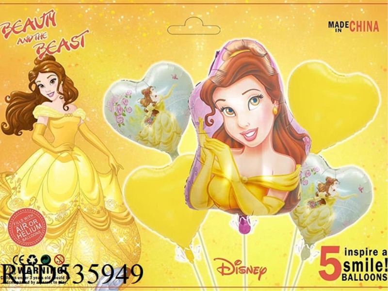 DISNEY PRINCESS 5PCS PARTY BALLOON ALUMINUM FILM SET