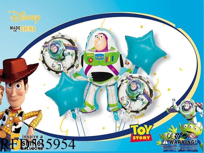DISNEY TOY STORY 5PCS PARTY BALLOON ALUMINUM FILM SET