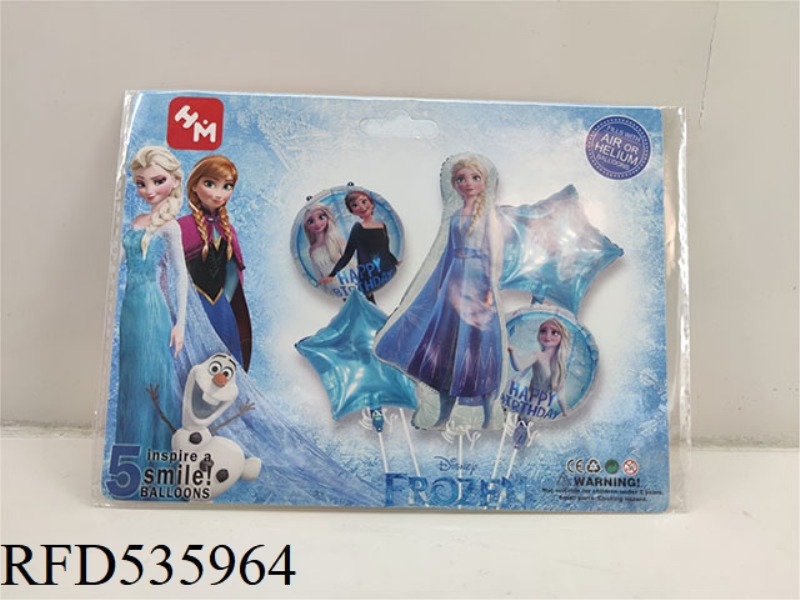 DISNEY SNOW PRINCESS 5PCS PARTY BALLOON ALUMINUM FILM SET