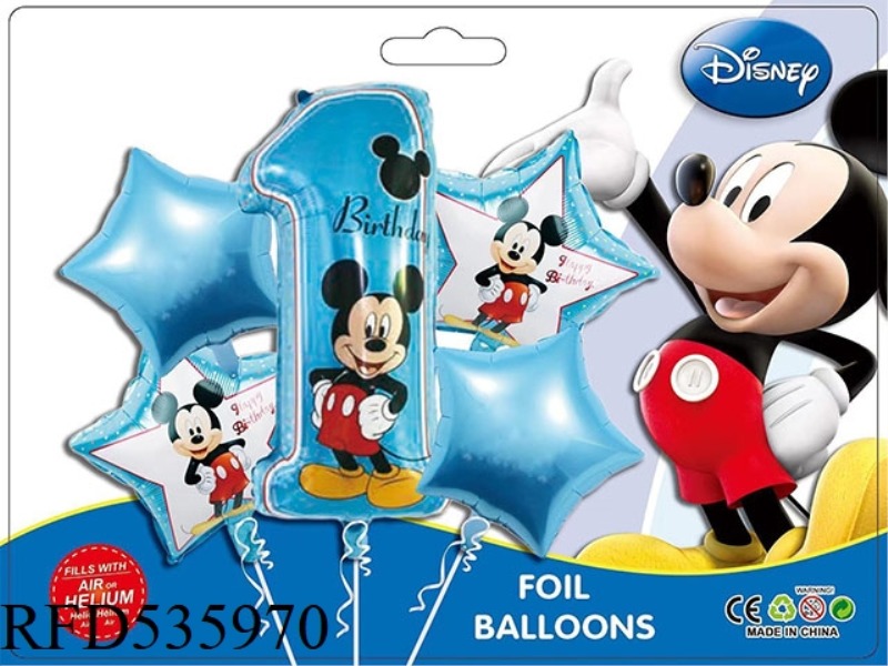 DISNEY MICKEY MINNIE 5PCS PARTY BALLOON ALUMINUM FILM SET
