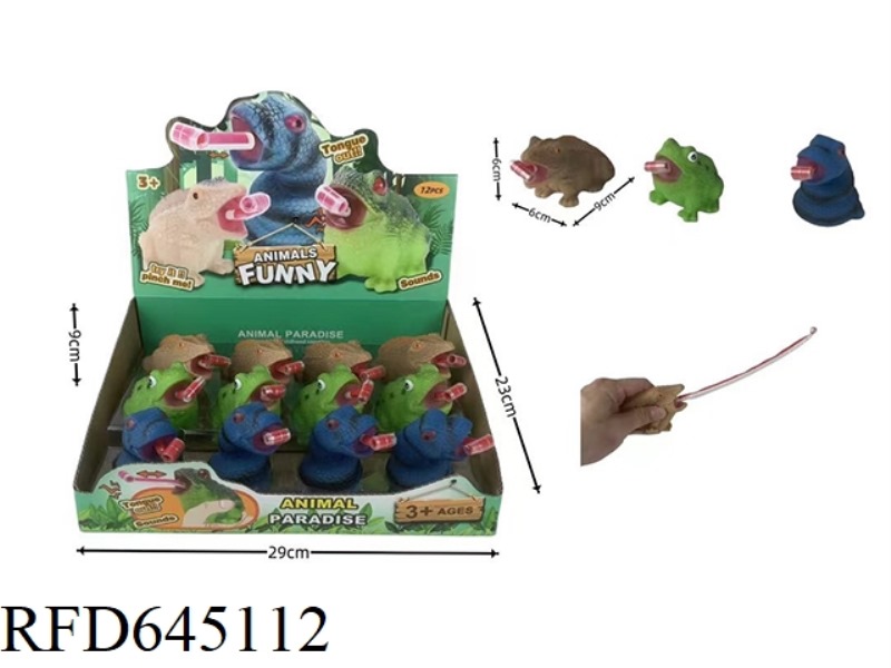 12PCS ANIMAL BLOWING DRAGON KNEADING MUSIC (FROG WITH BB BARKING)