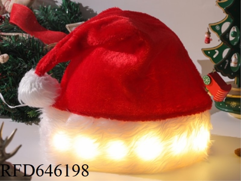 ILLUMINATED SANTA HAT (DOUBLE BUN RIM)