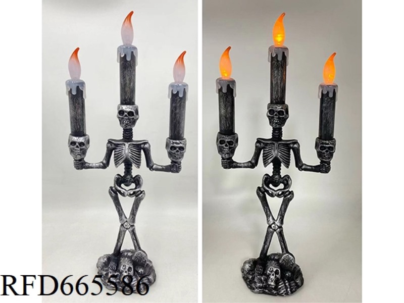 SKULL 3 LAMP CANDLE