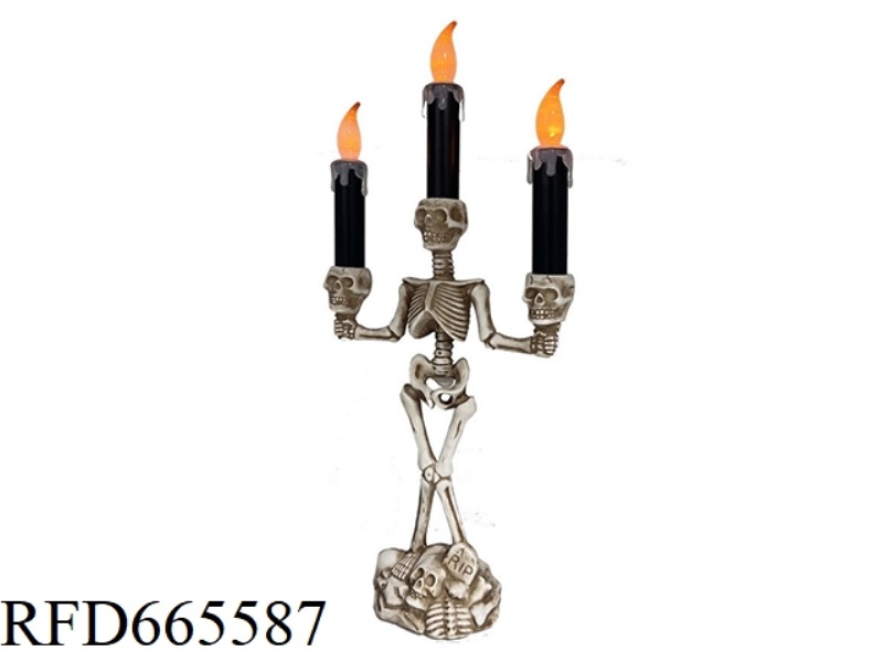 SKULL 3 LAMP CANDLE