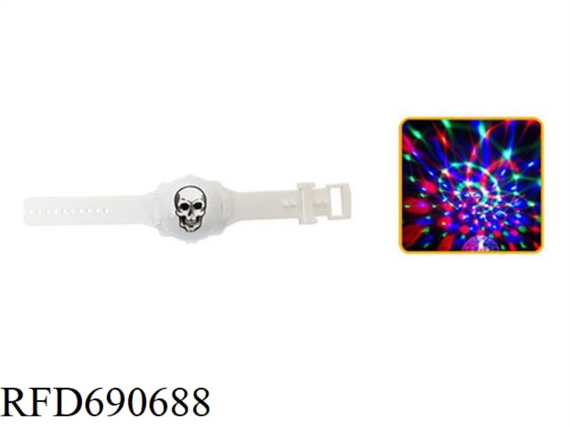 HALLOWEEN SKULL PROJECTION FLASH WATCH (SILICONE STRAP)