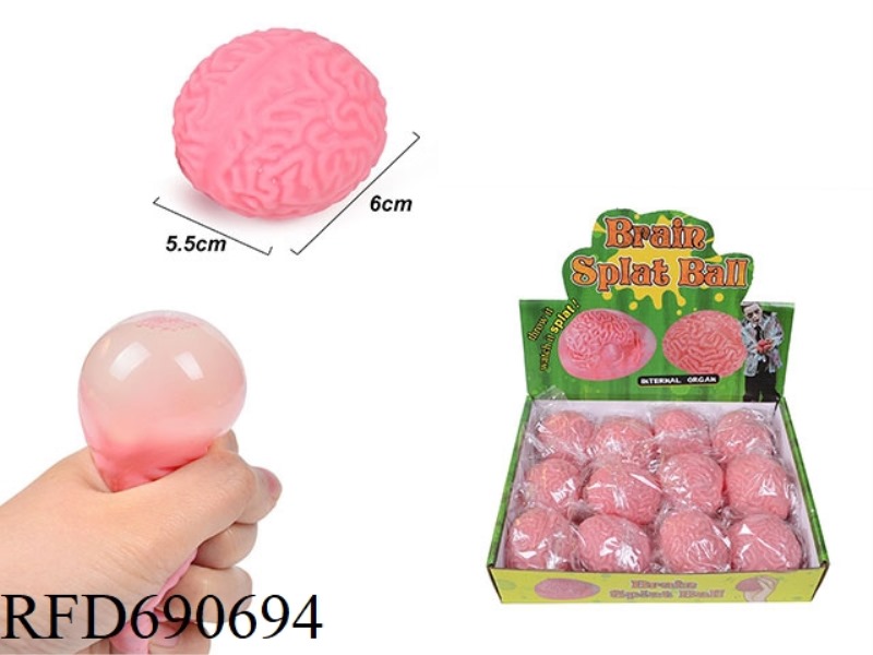 SQUEEZE AND PINCH FUN STRESS-RELIEVING TOYS (HALLOWEEN WATER BRAIN),12 PIECES PER DISPLAY BOX
