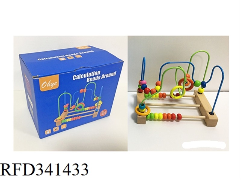 WOODEN TWO-WIRE CALCULATION WINDING BEADS