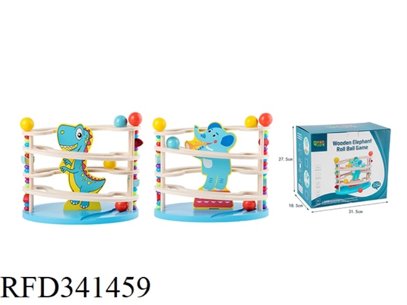 WOODEN ANIMAL BALL TRACK