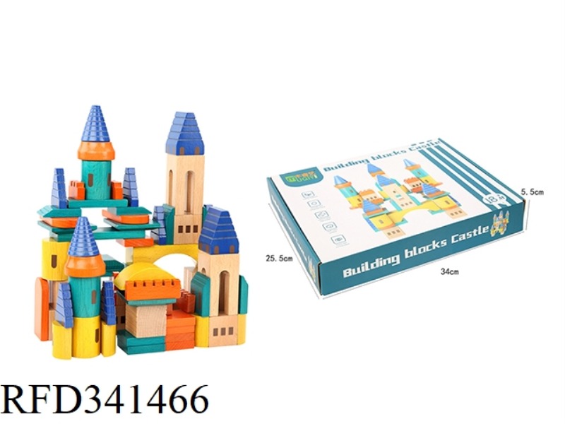 69 WOODEN CASTLE BLOCKS