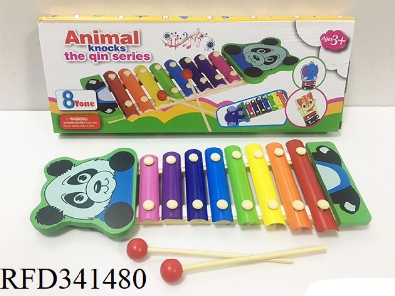 WOODEN CARTOON PANDA 8-TONE PIANO