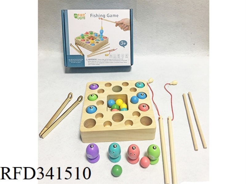 WOODEN FISHING BALL GAME