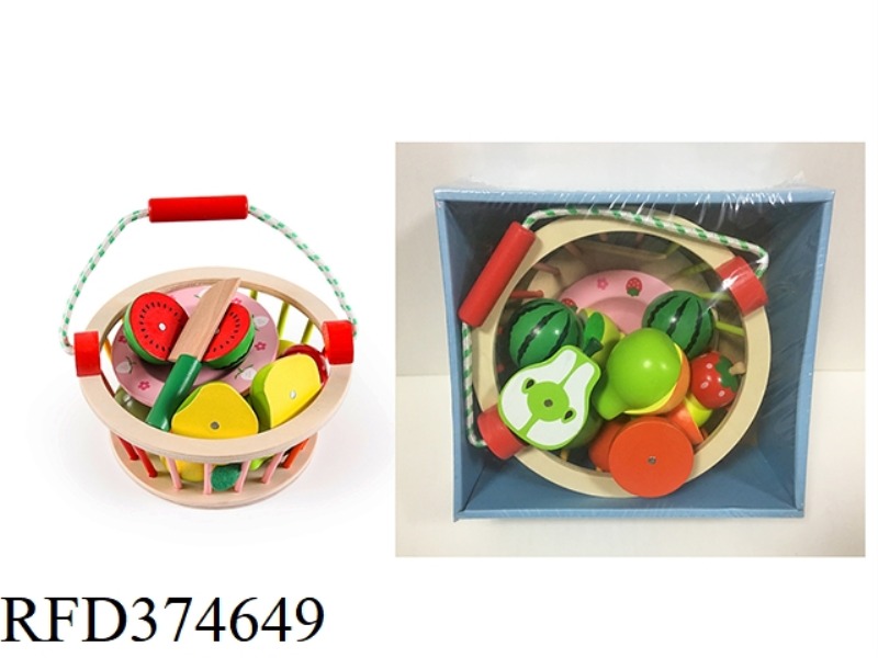 WOODEN FRUIT AND VEGETABLE BASKET