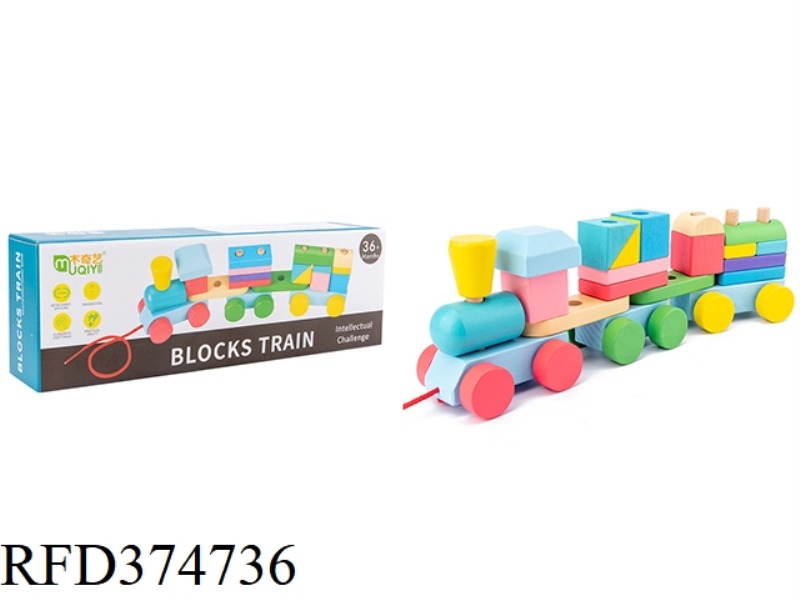 WOODEN COLORFUL BLOCKS TRAIN