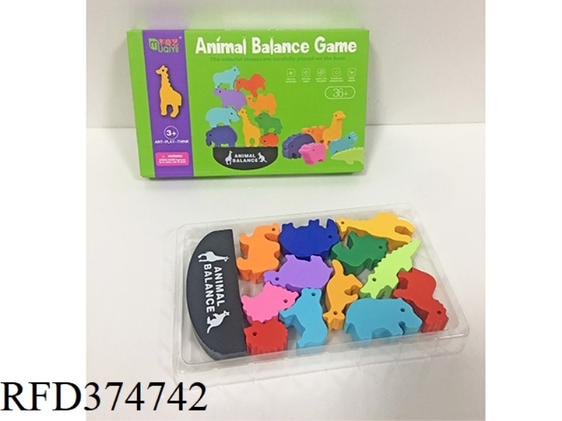 WOODEN ANIMAL BALANCING BLOCKS GAME
