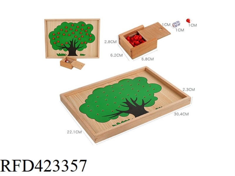 WOODEN NUMBER APPLE