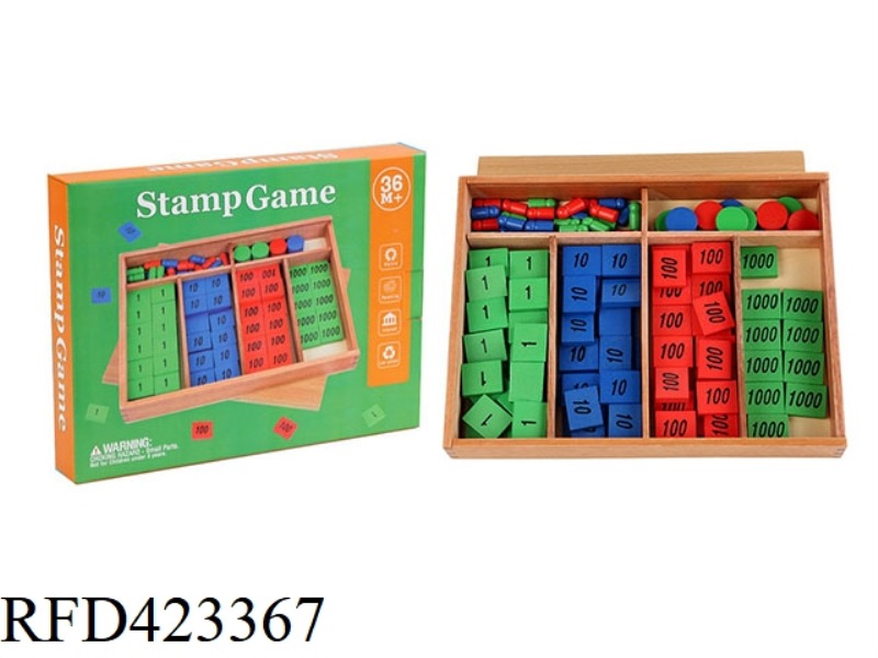 WOODEN MONTESSORI STAMP GAME