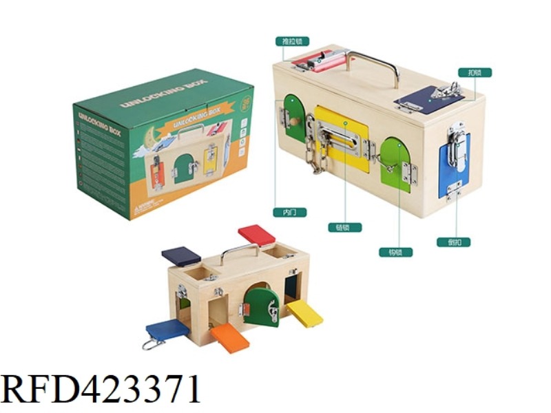 WOODEN LOCK BOX (STAINLESS STEEL)