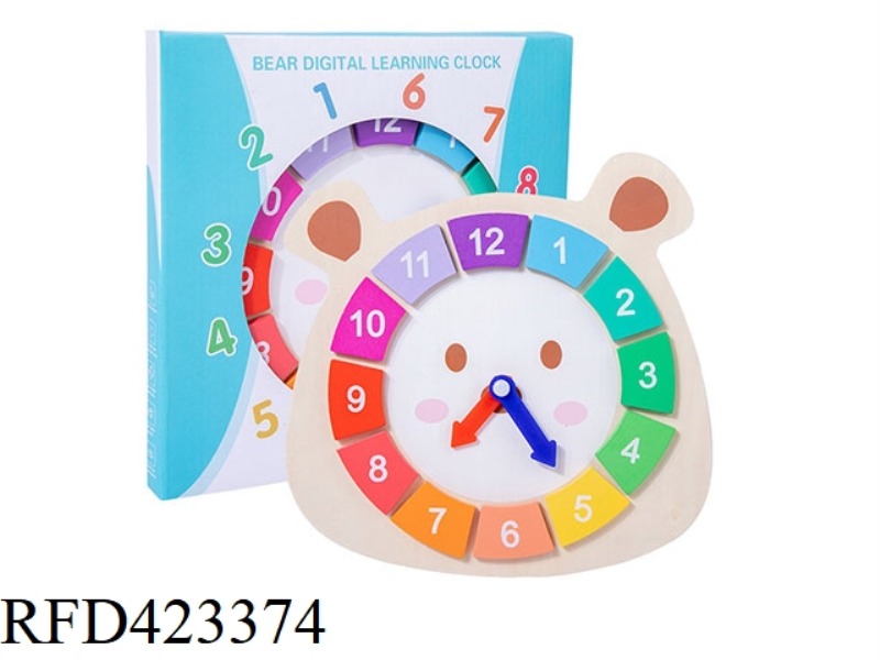 WOODEN BEAR CLOCK