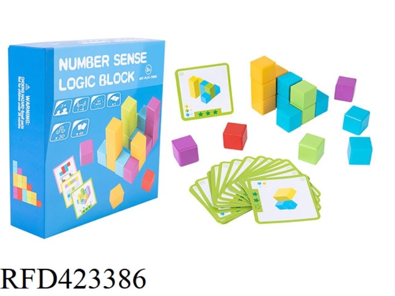 WOODEN LOGICAL NUMBER SENSE BUILDING BLOCKS