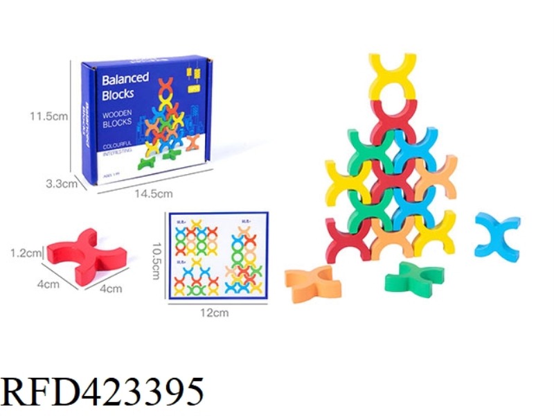 WOODEN BALANCED STACKED HIGH BLOCKS
