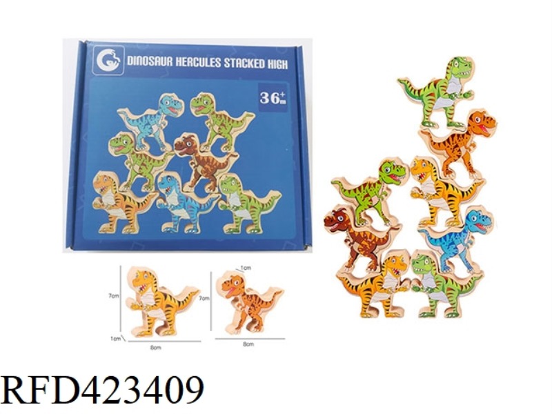 WOODEN DINOSAURS FALL HIGH