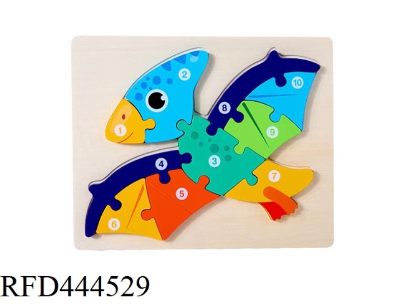 WOODEN 3D CLIP DINOSAUR PUZZLE - PTEROSAUR
