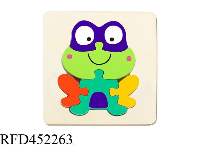 WOODEN PUZZLE FROG