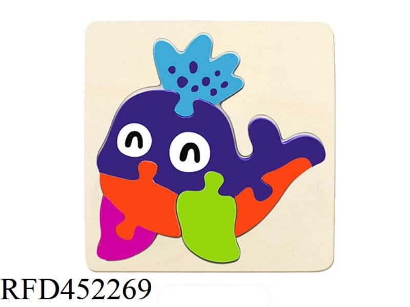 WOODEN PUZZLE WHALE