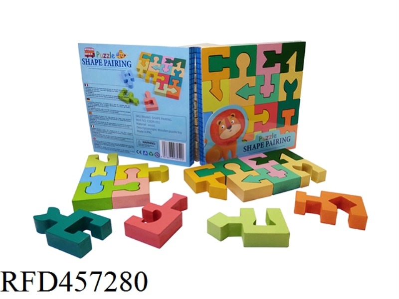WOODEN SHAPE MATCHING BLOCK