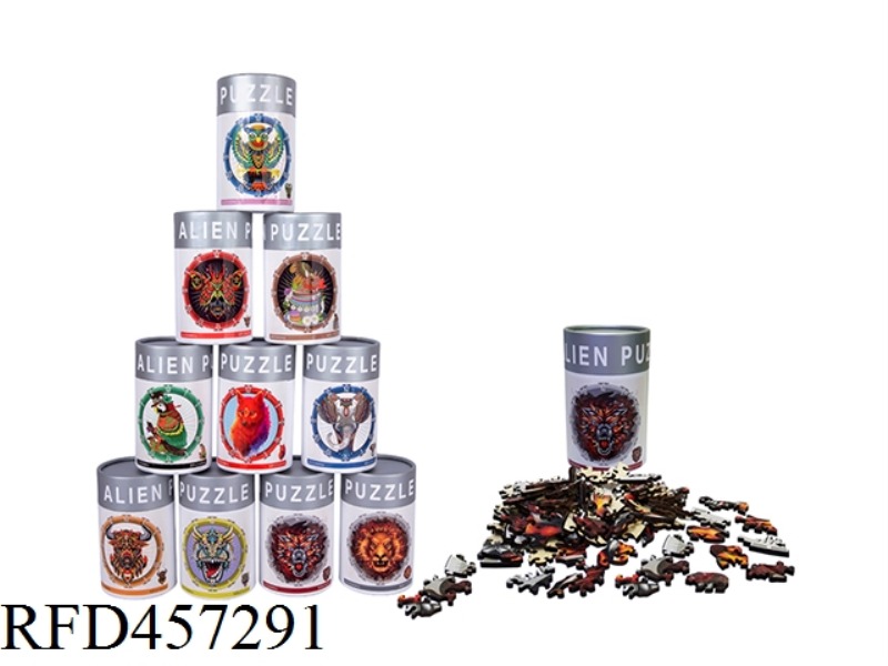 WOODEN SPECIAL-SHAPED JIGSAW PUZZLE MIXED WITH SEVERAL TYPES