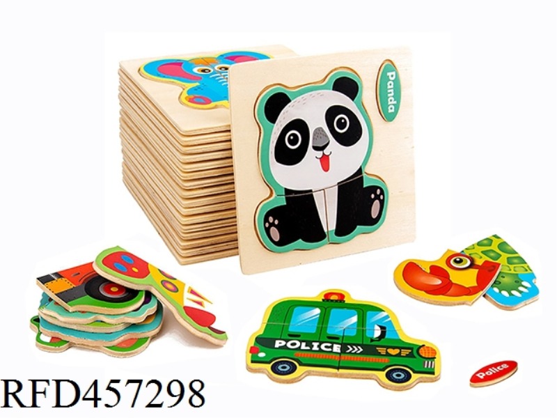 MIXED WOODEN THREE-DIMENSIONAL PUZZLE