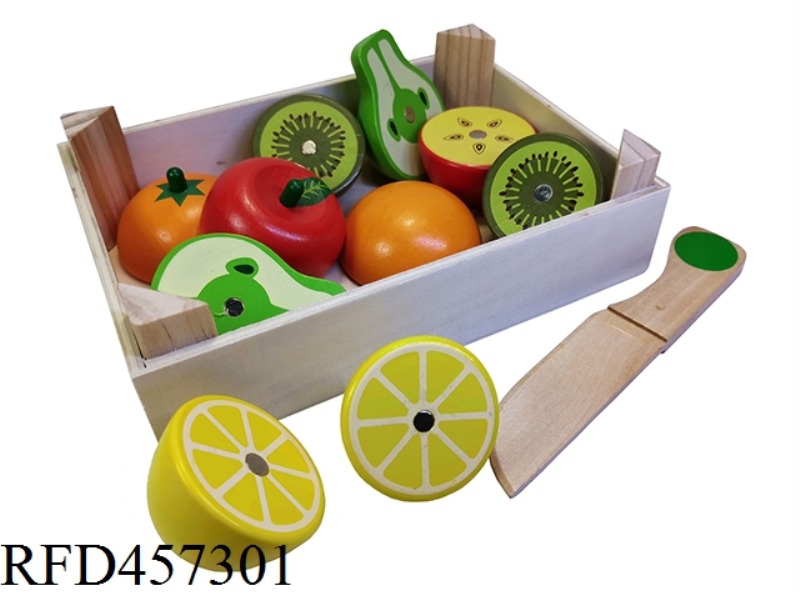 7-PIECE WOODEN FRUIT CHOPPER SET